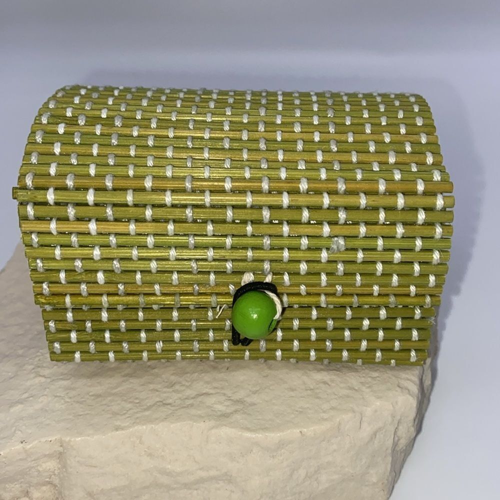 ✨🆕✨ BoHo Bamboo Jewelry Gift 🎁 Storage Basket Box✨ - Picture 6 of 9